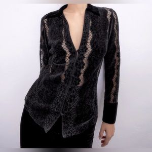 Zara Velvet Lace Blouse.      Gently Used ( wore it once)
